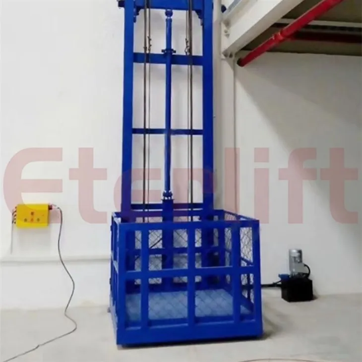 Residential Hydraulic Guide Railway Cargo Lifts